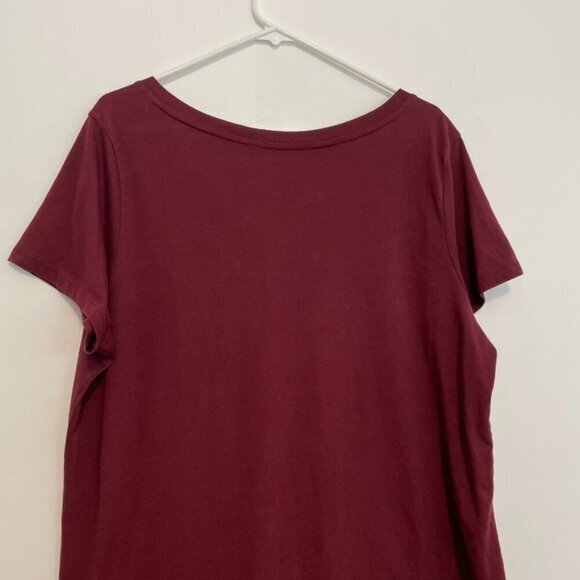 TORRID 2 Plus Size Girlfriend Signature Jersey V-Neck Tee Burgundy Maroon TShirt - Picture 15 of 16